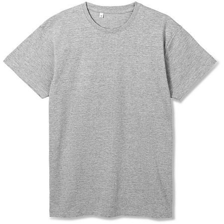 Футболка унисекс T-Bolka 180, серый меланж, размер S