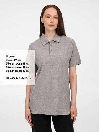 Рубашка поло унисекс Tervise, серый меланж, размер S