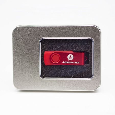 Футляр для флеш накопителя металлический, размер 11,5*8,5 см, серебристый