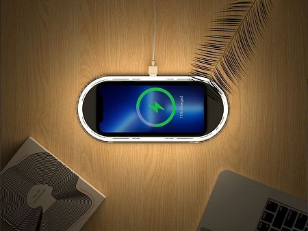 Ночник с беспроводной зарядкой и RGB подсветкой «Miracle», 15 Вт