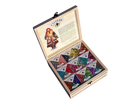 Подарочный набор c чаем «Сокровища Севера» в деревянной шкатулке