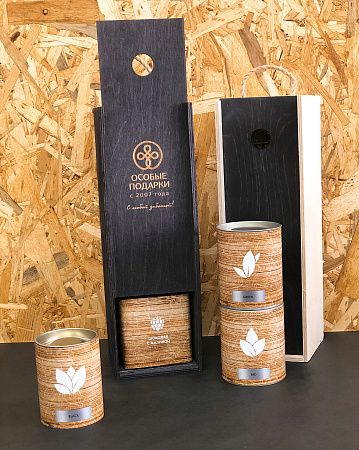 Подарочный набор «Чайное ассорти»: чай (3 шт.), трюфели, открытка