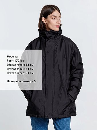 Парка унисекс Liubliana, черная, размер XS