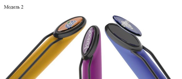 Ручки с полимерной наклейкой, пластиковые