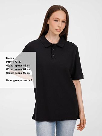 Рубашка поло унисекс Upswing, черная, размер S