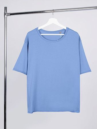 Футболка оверсайз унисекс Vozduh, синяя, размер M/L