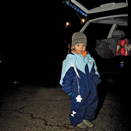 Пешеходный светоотражатель «Снежинка», белый