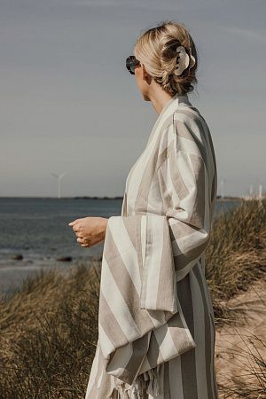 Халат VINGA Ornos из переработанного хлопка GRS, S/M