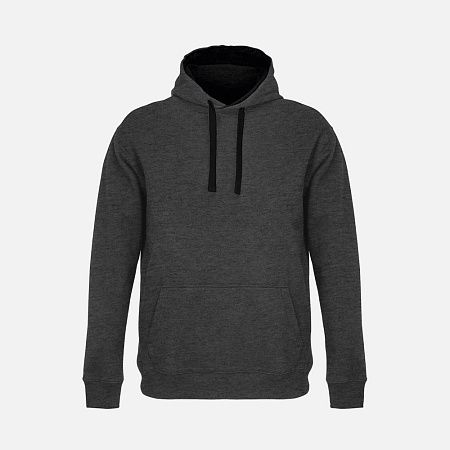 Худи унисекс Cameron, черный меланж с черным, размер M