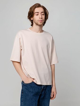 Футболка унисекс оверсайз Street Vibes, бежевая, размер M/L