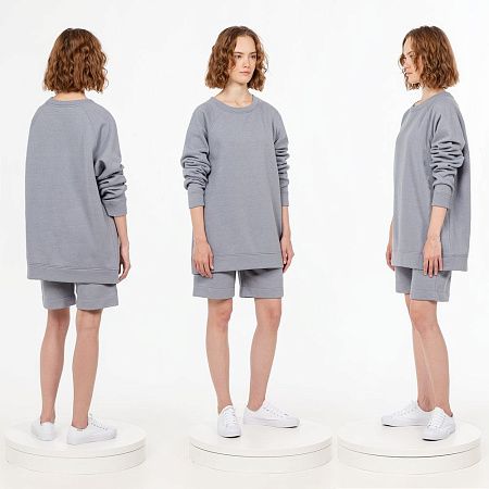 Свитшот унисекс S1, серый, размер XS/S