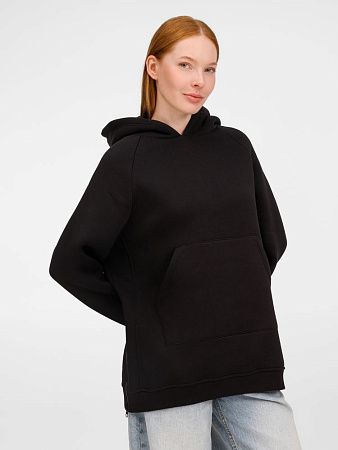 Худи унисекс оверсайз Easy Street, черное, размер XS/S