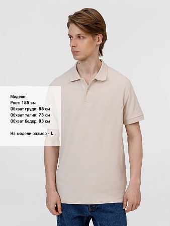 Рубашка поло унисекс Pacific, бежевая (льняная), размер XXL