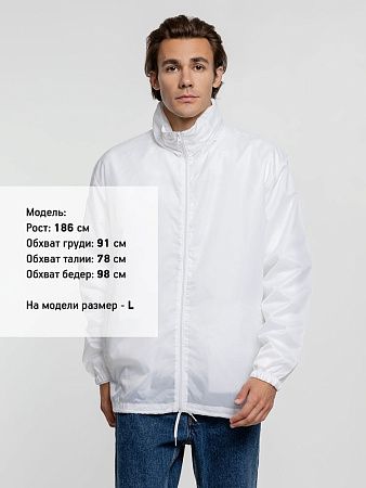 Ветровка унисекс Shift, белая, размер M