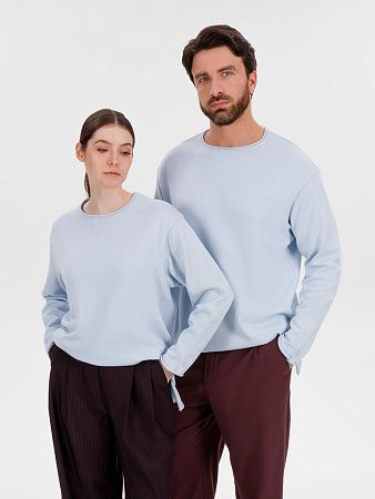 Лонгслив унисекс Siluetti Fuori, светло-голубой, размер S/M