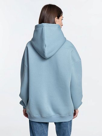 Худи Kulonga Oversize, серо-голубое, размер XS/S