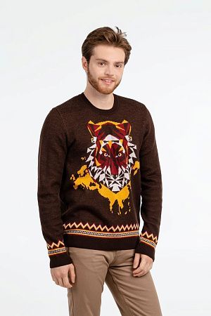 Джемпер Totem Tiger, коричневый, размер S