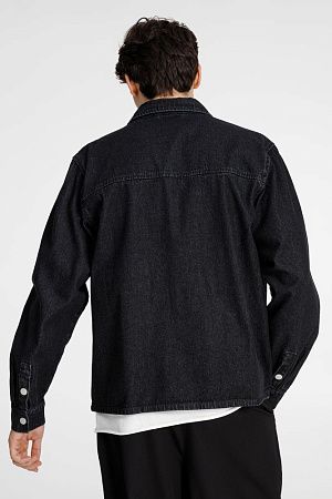 Куртка джинсовая O3, черная, размер M/L