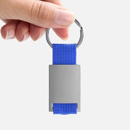 Брелок Inlet с тканевой вставкой, синий