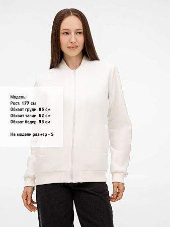 Бомбер унисекс Estado, молочно-белый, размер S