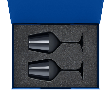 Подарочный набор 2 бокала для вина Сапфир (Sapphire) в синей коробке