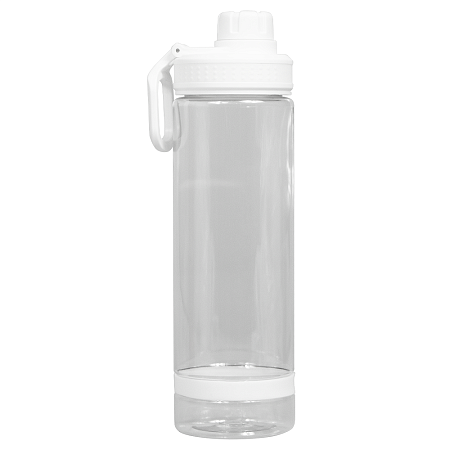 Бутылка для воды Oslo, 700 мл, пластиковая, с силиконовым кольцом, белая