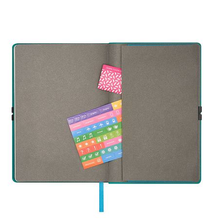 Ежедневник Ин Велюр (In Velour) недатированный, бирюзовый