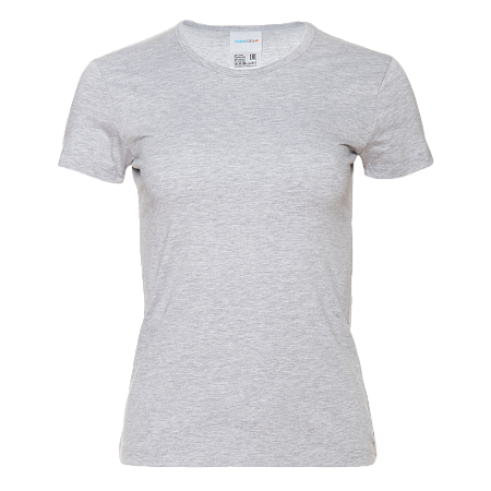 Футболка женская STAN хлопок/эластан 180, 37W, Серый меланж,  (50/60)  (42/XS)