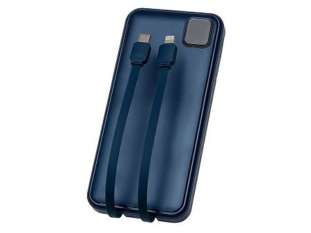 Внешний аккумулятор со встроенными кабелями «Фрэйм», 10000мач