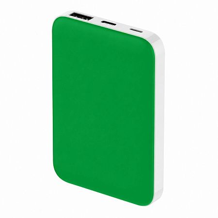 Внешний аккумулятор Fluffy, 5000 Mah, зеленый