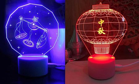 Светильники акриловые с гравировкой