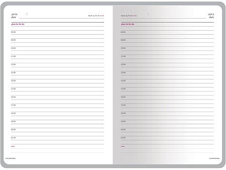 Ежедневник недатированный А6+ «Sidney Nebraska» с серебряным срезом