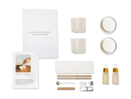 Набор для создания 2-х ароматических свечей: имбирный пряник, рождественская елка