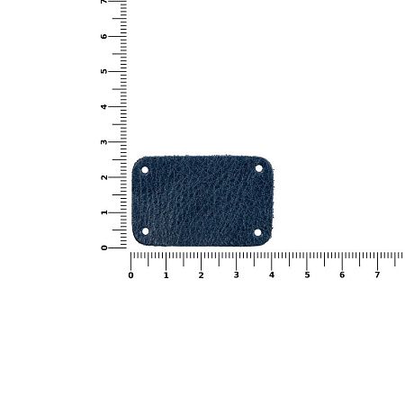 Лейбл кожаный Beta, S, синий