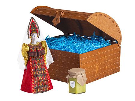 Подарочный набор: кукла фарфоровая, крем-мёд с лаймом и имбирем