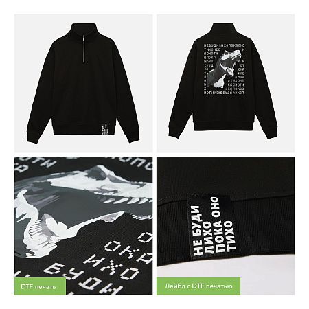 Толстовка на молнии унисекс Флоу (Flow), темно-синяя