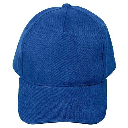 Кепка 5- панельная Oxford 300, c синим сендвичем, ярко-синяя