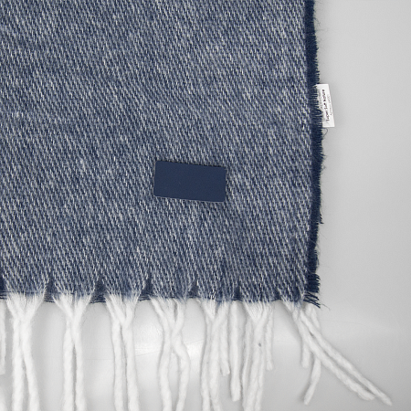 Шеврон Rectangle Latte Soft touch размер 50*70 мм, темно-синий, со скругленными углами