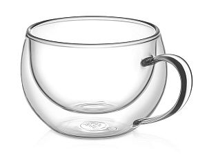 Чашка с двойными стенками «Floral», цвет: прозрачный