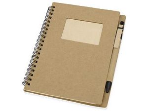 Блокнот «Дейзи» с ручкой, цвет: коричневый