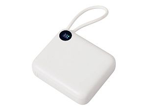 Внешний аккумулятор со встроенным кабелем «Liri», QC/PD, 10000 мАч