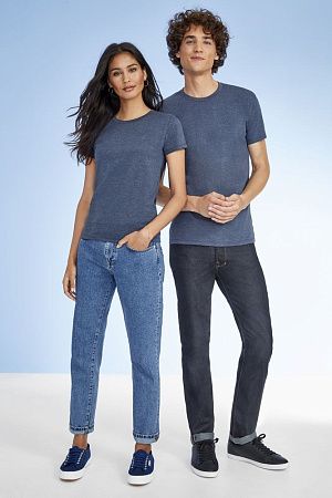 Футболка женская Imperial Fit Women, черный меланж, размер S