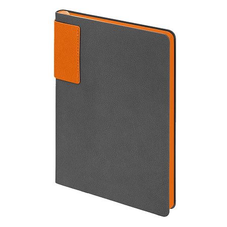 Ежедневник Flexy Star Sivilia Grey Edition Color А5 серо-оранжевый, недатированный в гибкой обложке