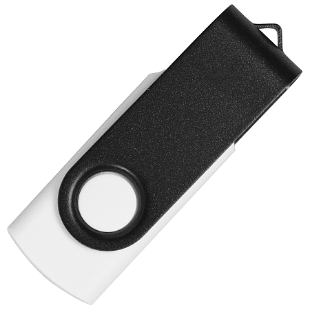 Флеш накопитель USB 2.0 Twister Сolor Mix 16GB, пластик Софт Тач/металл, белый/черный