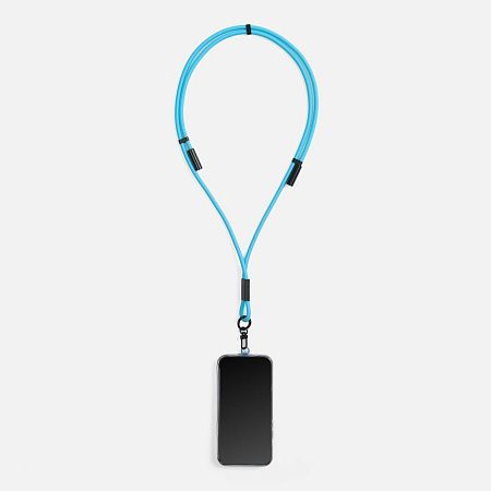 Кабель-ланьярд energyFlex Power Delivery 60 Вт, голубой