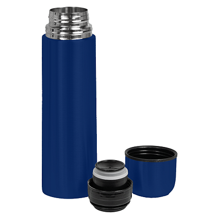Термос вакуумный стальной Optimus  двухстеночный 500 мл, темно-синий