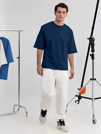 Футболка оверсайз унисекс Kosmos 2.0, темно-синяя, размер XL/2XL