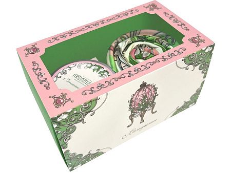 Набор: платок «Ландыши» и свеча «Весенние цветы»