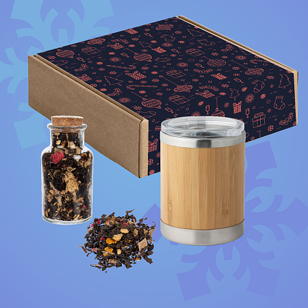 Подарочный набор «Текстура»: термокружка, чай