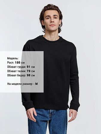 Футболка унисекс с длинным рукавом Pioneer LSL, черная, размер XL